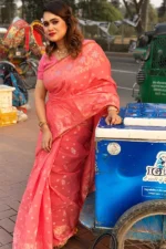 Halfsilk Jamdani Saree/হাফসিল্ক জামদানি শাড়ী - 04 - Image 4
