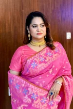Halfsilk Jamdani Saree/হাফসিল্ক জামদানি শাড়ী - 03 - Image 3