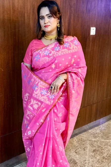 Halfsilk Jamdani Saree/হাফসিল্ক জামদানি শাড়ী - 03