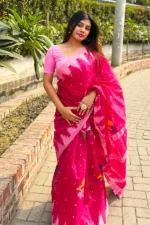 Halfsilk Monipuri Saree/হাফসিল্ক মনিপুরী শাড়ী - Image 5
