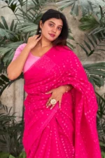 Halfsilk Jamdani Saree/হাফসিল্ক জামদানি শাড়ী - 11 - Image 5