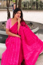 Halfsilk Jamdani Saree/হাফসিল্ক জামদানি শাড়ী - 11 - Image 4