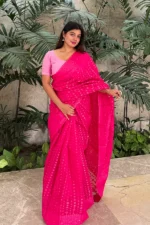 Halfsilk Jamdani Saree/হাফসিল্ক জামদানি শাড়ী - 11 - Image 2