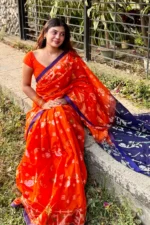 Halfsilk Jamdani Saree/হাফসিল্ক জামদানি শাড়ী-14