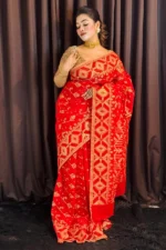 Halfsilk Jamdani Saree/হাফসিল্ক জামদানি শাড়ী - 09 - Image 3