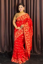 Halfsilk Jamdani Saree/হাফসিল্ক জামদানি শাড়ী - 09 - Image 2