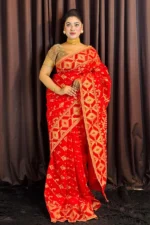 Halfsilk Jamdani Saree/হাফসিল্ক জামদানি শাড়ী - 09