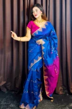 Half Silk Tat Saree/হাফ সিল্ক তাঁত শাড়ী-2 - Image 3