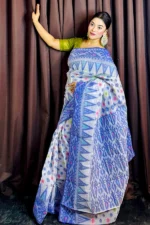 Cotton Jamdani Saree/কটন জামদানি শাড়ী-16 - Image 3