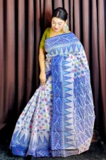 Cotton Jamdani Saree/কটন জামদানি শাড়ী-16 - Image 4