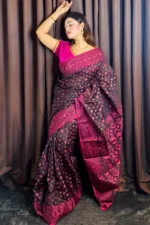 Cotton Jamdani Saree/কটন জামদানি শাড়ী-15 - Image 3