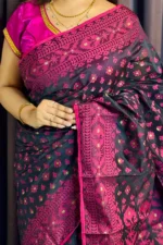 Cotton Jamdani Saree/কটন জামদানি শাড়ী-15 - Image 4