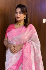Halfsilk Jamdani Saree/হাফসিল্ক জামদানি শাড়ী-2