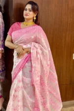 Halfsilk Jamdani Saree/হাফসিল্ক জামদানি শাড়ী-2 - Image 4