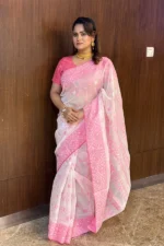 Halfsilk Jamdani Saree/হাফসিল্ক জামদানি শাড়ী-2 - Image 2