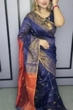 Half Silk Tat Saree/হাফ সিল্ক তাঁত শাড়ী-1 - Image 2
