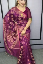 Half Silk Saree/হাফ সিল্ক শাড়ী - Image 3