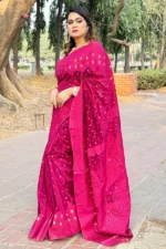 Halfsilk Jamdani Saree/হাফসিল্ক জামদানি শাড়ী - Image 4