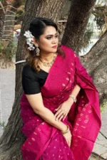 Halfsilk Jamdani Saree/হাফসিল্ক জামদানি শাড়ী - Image 2