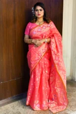 Halfsilk Jamdani Saree/হাফসিল্ক জামদানি শাড়ী - 04 - Image 3