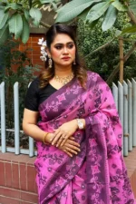 Halfsilk Jamdani Saree/হাফসিল্ক জামদানি শাড়ী - 06 - Image 2