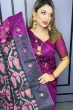 Halfsilk Jamdani Saree/হাফসিল্ক জামদানি শাড়ী - 10