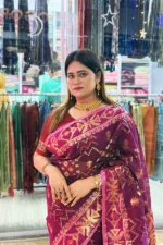 Halfsilk Jamdani Saree/হাফসিল্ক জামদানি শাড়ী - 07 - Image 2