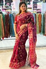 Halfsilk Jamdani Saree/হাফসিল্ক জামদানি শাড়ী - 07 - Image 4