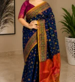 Halfsilk Jamdani Saree/হাফসিল্ক জামদানি শাড়ী-21 - Image 4